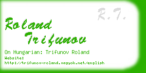 roland trifunov business card